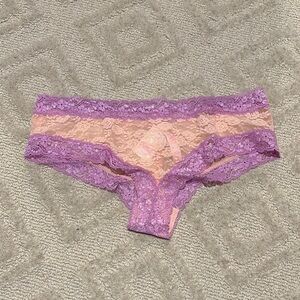 Lavender and Peach Lace Cheeky PantieS by PINK
